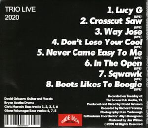 David Grissom – Trio Live 2020 (2020)